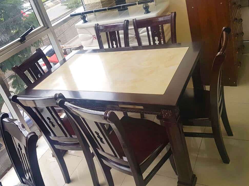 Wood Dining Table & 6 Chairs for sale in Ethiopia- Addis Market