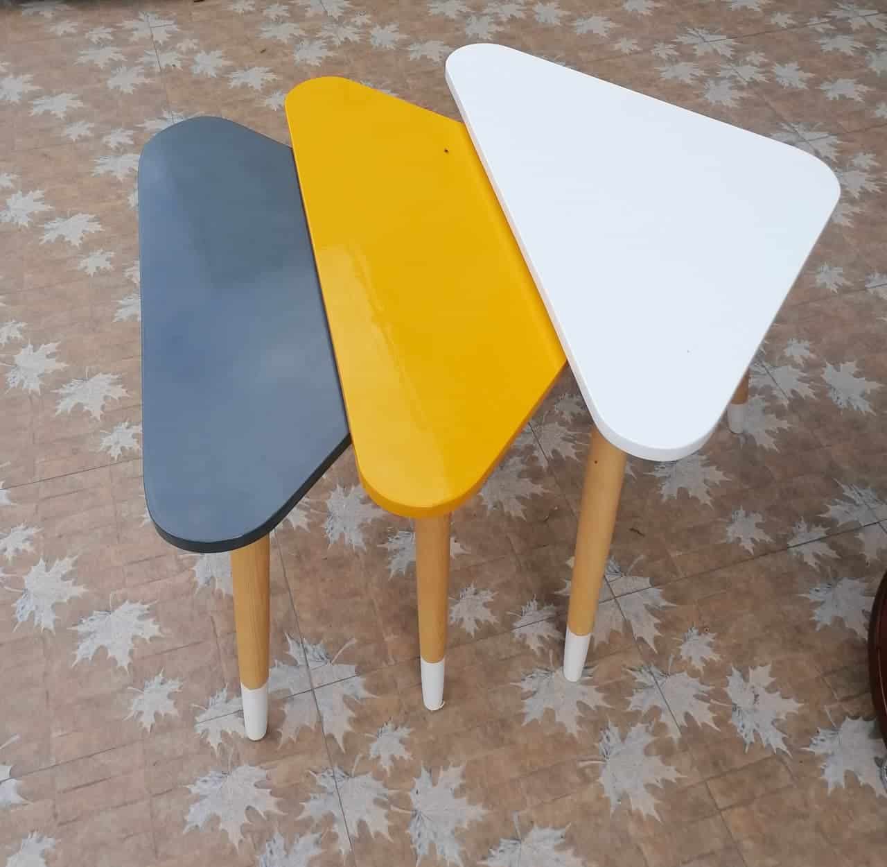 Multicolored Triangle Shaped Tables - Addis Market