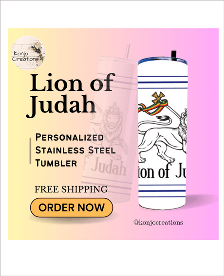 Lion of Judah Stainless Steel Tumbler fb